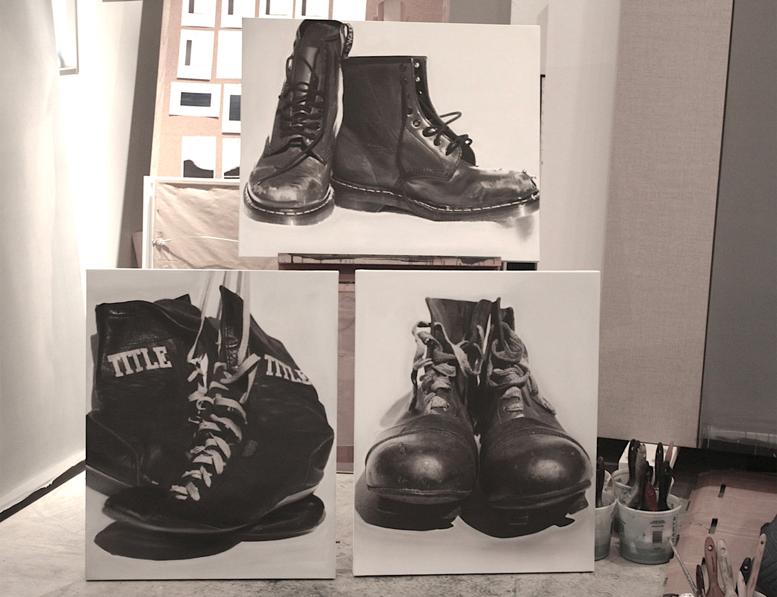 Still Life studies for old boots